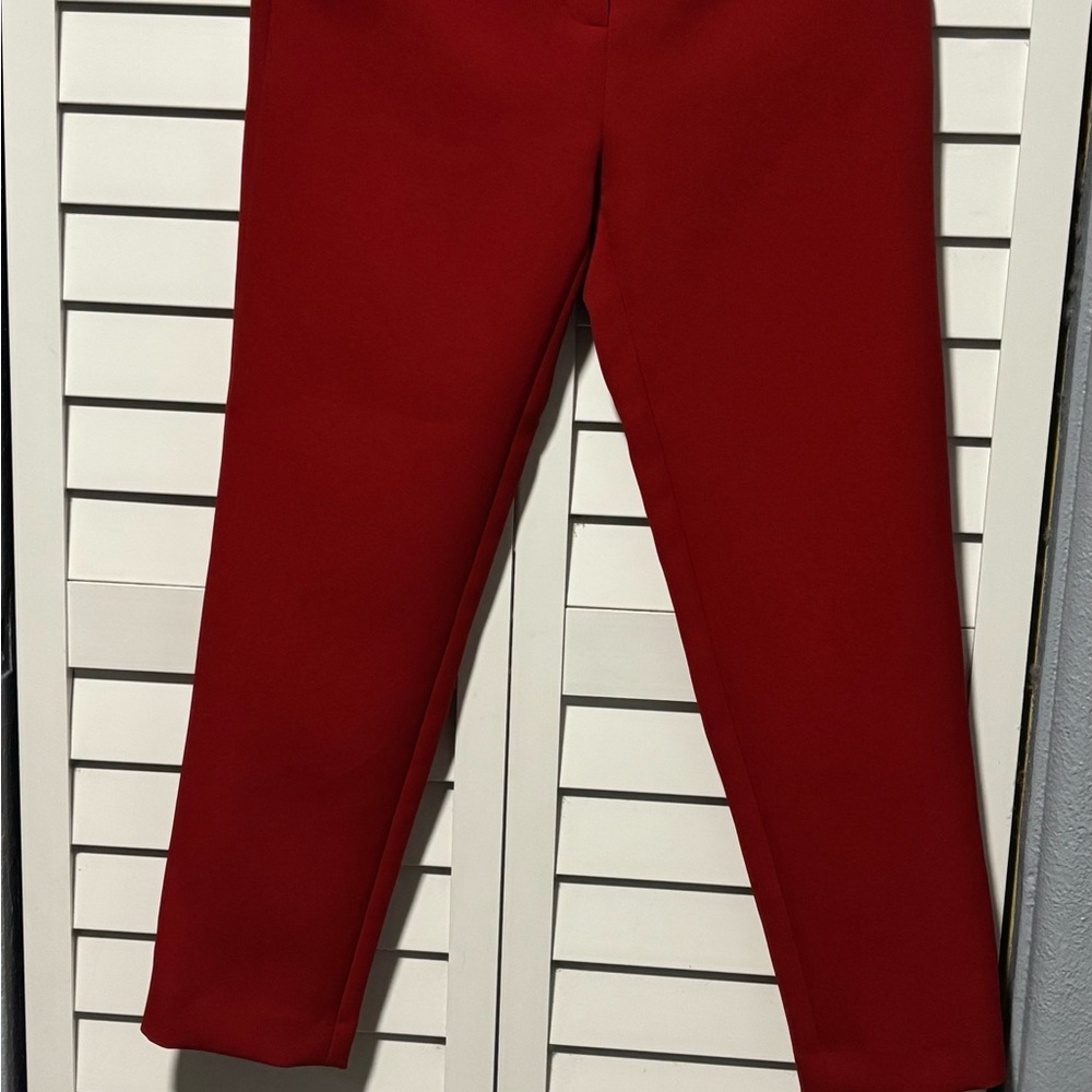 Acne Women's Vibrant Red Straight Leg Trousers